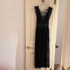 H&M Black Lace Maxi Dress